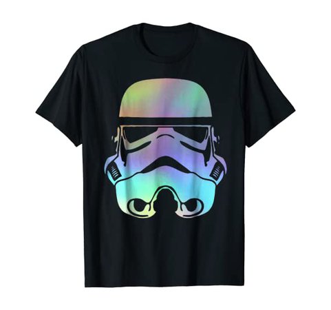 Amazon.com: Star Wars Storm Trooper Neon Rainbow Graphic T-Shirt: Clothing