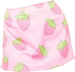 pink strawberry miniskirt