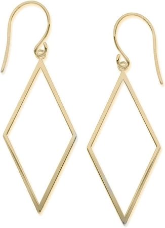 diamond shape gold earrings - Google Search