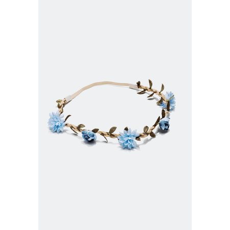 Shoppa flätat hårband med blommor och blad online på Glitter.se!