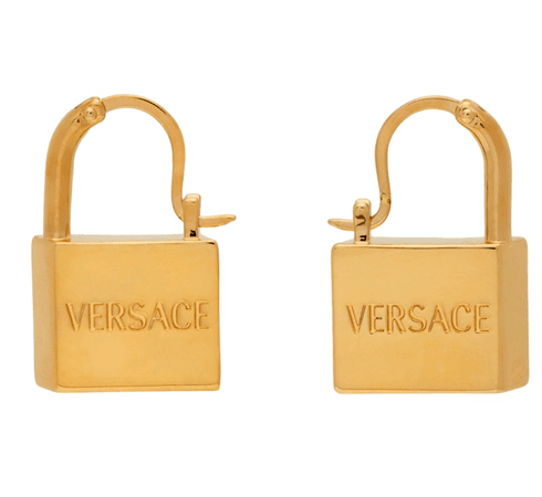 Versace padlock earrings