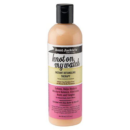 Amazon.com: Aunt Jackie's Knot On My Watch, Instant Leave-in Detangling Therapy, Great for Hard to Manage Hair, Enriched with Shea Butter and Olive Oil, 12 Ounce Bottle: Beauty