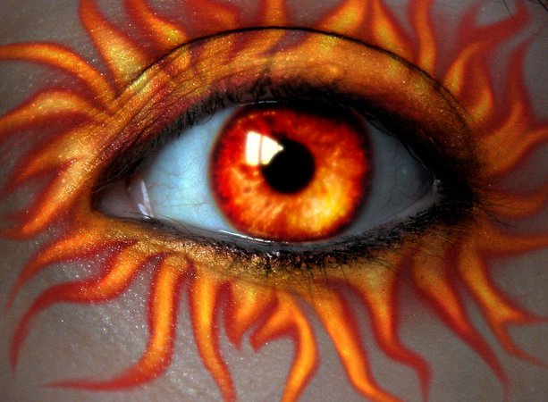 Orange eyes