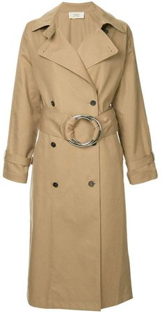 O-ring belted trench coat