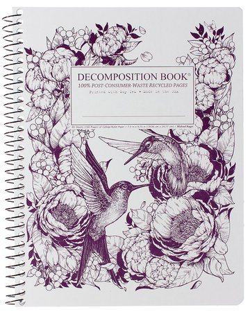 Recycled Notebook | Spiral Bound Decomposition Book | Hummingbirds