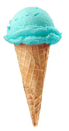 turquoise ice cream