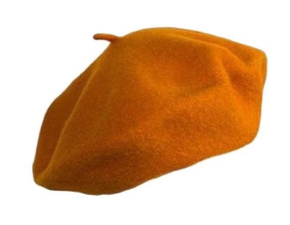 yellow/orange beret