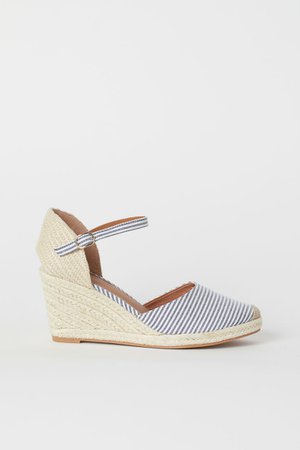 Sandals - White/blue striped - Ladies | H&M US