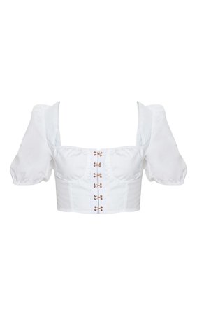 Pretty Little Thing White Bustier Top