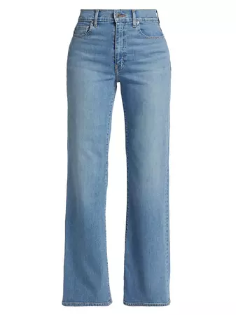 Shop Derek Lam 10 Crosby Faye High-Rise Stretch Wide-Leg Jeans | Saks Fifth Avenue