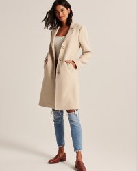 Women's Wool-Blend Dad Coat | Women's Coats & Jackets | Abercrombie.com
