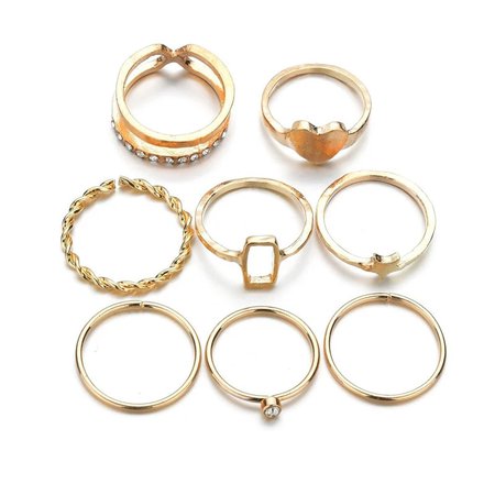 40 Styles Vintage Female Rings Gold Color Star Heart Ring Set Women Joint Ring Wedding Party Jewelry Accessories|Rings| - AliExpress