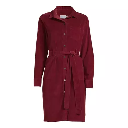 Time and Tru Women's Belted Utility Dress with Long Sleeves - Walmart.com