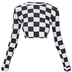 checkered crop top