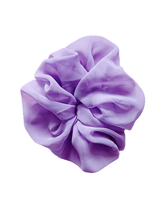 Oversized scrunchy in organza, lilac
