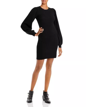 AQUA Ribbed Cashmere Sweater Dress - 100% Exclusive | Bloomingdale's