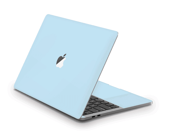 baby blue MacBook