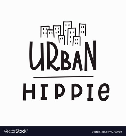 Urban hippie t-shirt quote lettering Royalty Free Vector