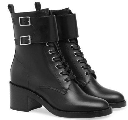 Black Heeled Combat Boots