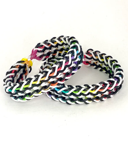 Tire track Rainbow Loom bracelets