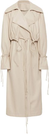 OLENICH Eco Leather Trench Coat Size: S