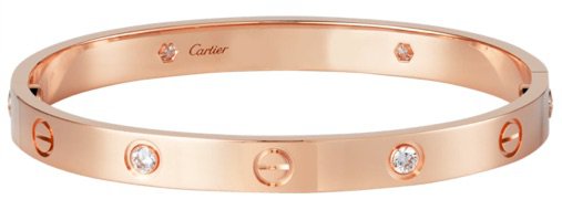 Cartier | LOVE Bracelet, 4 diamonds – Pink Gold