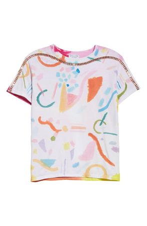 Collina Strada Sporty Spice Embellished Mixed Print T-Shirt | Nordstrom