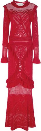 Ceecee Pointelle-Knit Gown