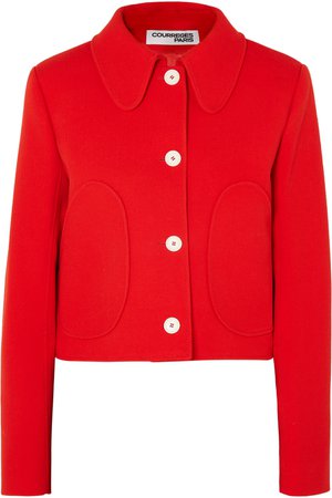 COURREGES | Cropped wool-twill jacket | NET-A-PORTER.COM