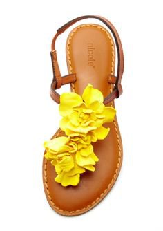 Yellow Flower Sandals