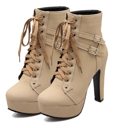 light brown heeled boots