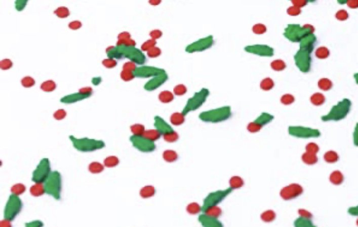 Green and Red Candy Christmas Confetti