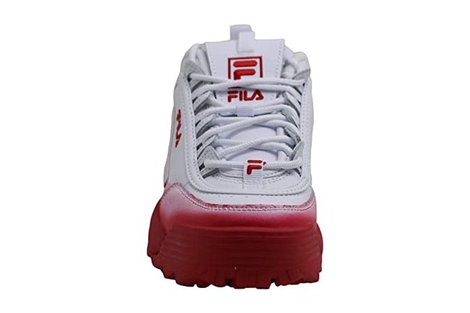 Buy Fila Womens Disruptor ll Fade Sneaker, Red, Size 6.5 at Amazon.in