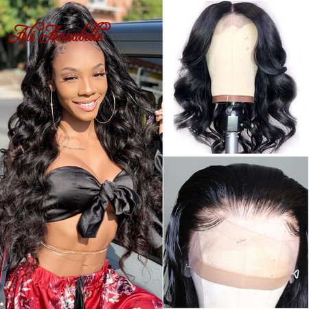 ALI ANNABELLE Peruvian Body Wave Lace Front Human Hair Wigs 13*4 Pre Plucked With Baby Hair Natural Hairline Full End Remy Hair
