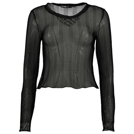 Black mesh long sleeve