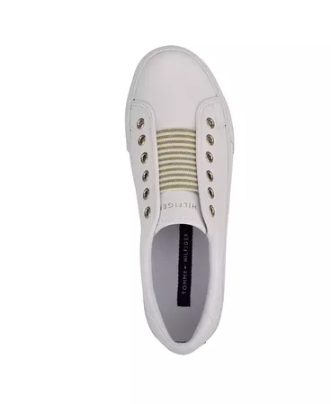 White Tommy Hilfiger Women's Laven Low Top Slip-On Sneakers & Reviews - Athletic Shoes & Sneakers - Shoes - Macy's