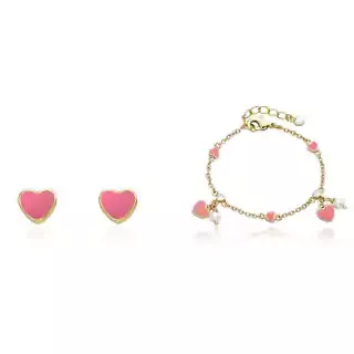 enamel pink heart earrings for 12 yr. old - Google Search