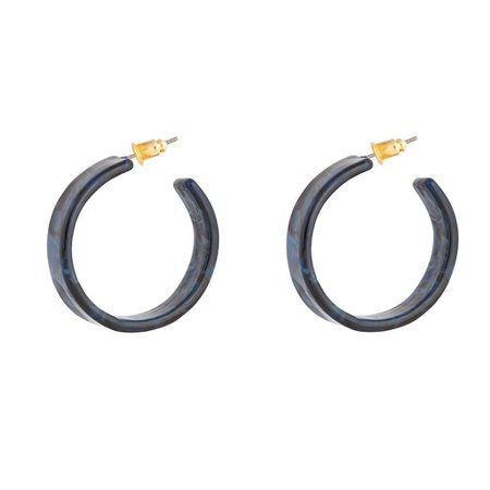 Blue Black Swirl 3/4 Hoop Earring | Lovisa Jewellery Australia