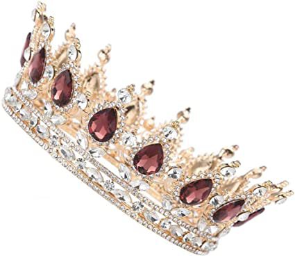 Wedding Queen Crown, Vintage Rhinestone Bridal Handmade Tiara Prom Jewelry for Bride / Bridesmaid / Photo Props, Rose Gold Excellent Gift : Amazon.co.uk: Jewellery