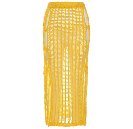 Yellow crotchet skirt