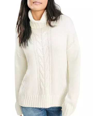 Splendid Cable Knit Turtleneck Sweater | Bloomingdale's