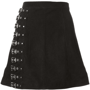 Black Skirt with Buckles