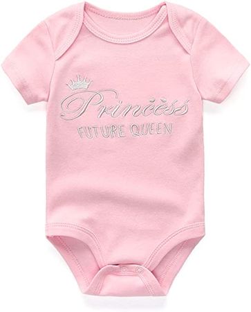 Chamie Newborn Baby Onesies 3-Pack Short Sleeve Bodysuit Baby Clothes for Girls