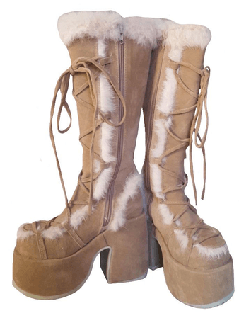 camel fur boots