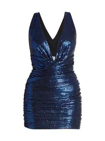 Shop Alexandre Vauthier Sparkle Sequin Jersey Minidress | Saks Fifth Avenue