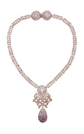 18k Gold & Silver Marquise Palace Necklace By Sylvie Corbelin | Moda Operandi