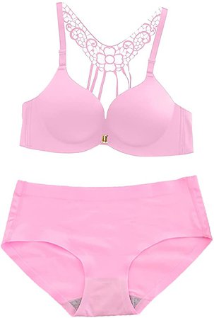 .com .com: Women's Lingerie Set Seamless Wirefree Bra and Panty  Set Plus Size Comfort Push Up Bra and Shorts 2 Pcs Underwear Hot Pink :  Clothing, Shoes & Jewelry