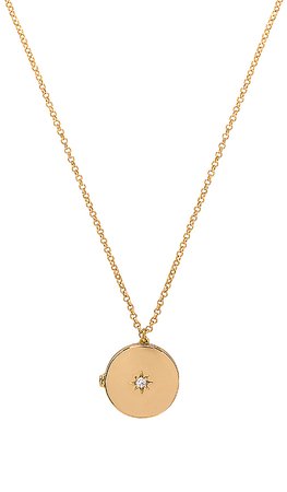 SHASHI Starburst Locket Necklace in Gold | REVOLVE