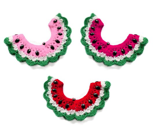 Watermelon Collar Peter Pan Collar Fruit Collar Crochet | Etsy