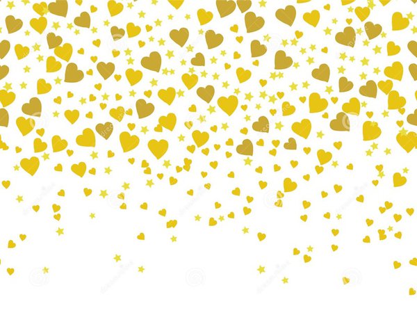 gold hearts background